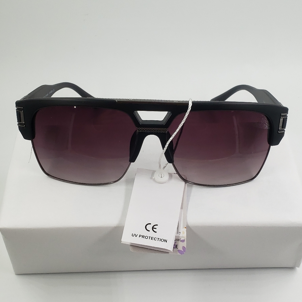 Men's black matte sunglasses.